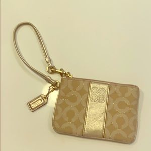 Gold Coach Wristlet